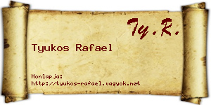 Tyukos Rafael névjegykártya
